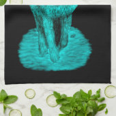 Angry Black Wolf in der Nacht Geschirrtuch (Gefaltet)