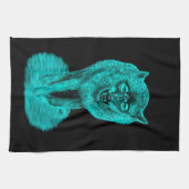 Angry Black Wolf in der Nacht Geschirrtuch (Horizontal)