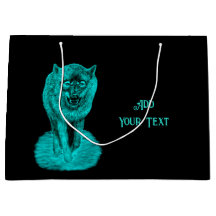 Angry Black Wolf in der Nacht