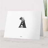 Angry Black Wolf in der Nacht Karte (Rückseite)