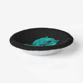 Angry Black Wolf in der Nacht Pappteller (Gewinkelt)