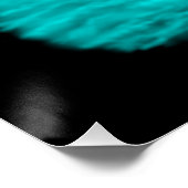 Angry Black Wolf in der Nacht Poster (Ecke)