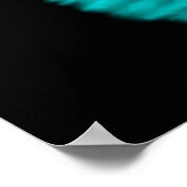 Angry Black Wolf in der Nacht Poster (Ecke)