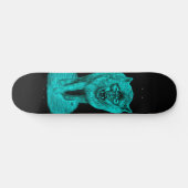 Angry Black Wolf in der Nacht Skateboard (Horizontal)