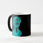 Angry Black Wolf in der Nacht Verwandlungstasse (Vorderseite Links)
