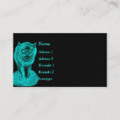 Angry Black Wolf in der Nacht Visitenkarte (Vorderseite)