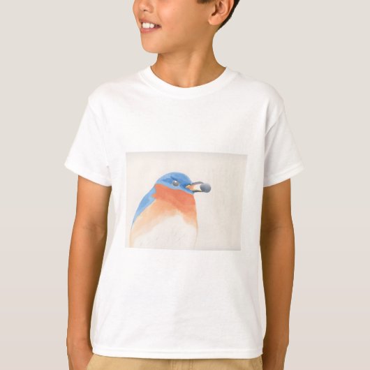 angry bluebird with blueberry T-Shirt (Vorderseite)
