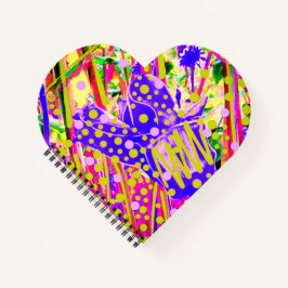 Angry Blume Heart Spiral Notebook Notizblock
