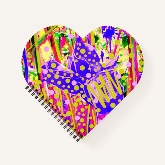 Angry Blume Heart Spiral Notebook Notizblock (Vorderseite)