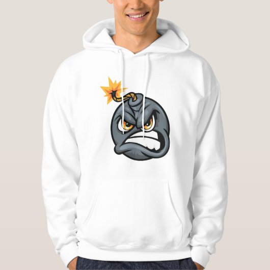 Angry Bomb Cartoon Hoodie - Grumpy Graphic  (Vorderseite)