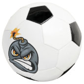 Angry Bomb Cartoon Soccer Ball - Grumpy Graphic  (Dreiviertel)