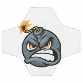 Angry Bomb Cartoon Soccer Ball - Grumpy Graphic  (Flach)