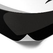 Angry Bowling Buttone, Funny Sport Poster (Ecke)