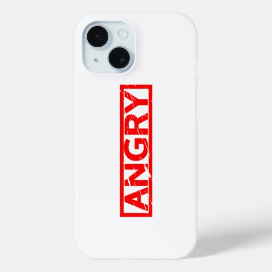 Angry-Briefmarke Case-Mate iPhone Hülle (Rückseite)