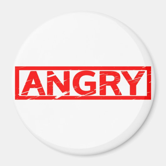 Angry-Briefmarke Magnet (Vorne)