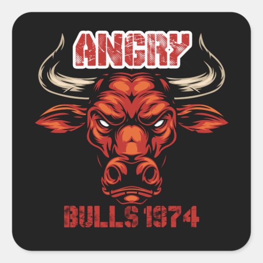 ANGRY BULLS, Liebe Buffalo auswählen, Hate Polo S Quadratischer Aufkleber (Vorderseite)