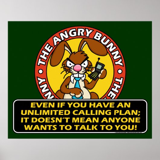 Angry Bunny Cell Phone Poster (Vorne)