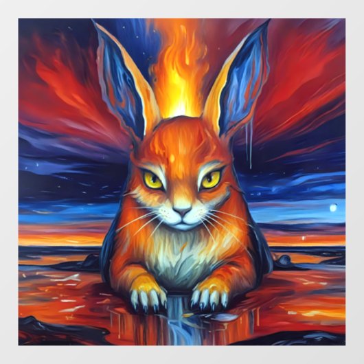 Angry Bunny Fensteraufkleber (Blatt)