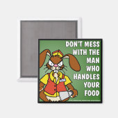 Angry Bunny Food Service Magnet (Vorderseite/Rückseite)