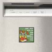 Angry Bunny Food Service Magnet (In Situ (Geschirrspüler))
