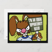 Angry Bunny Hater Postkarten (Vorne/Hinten)