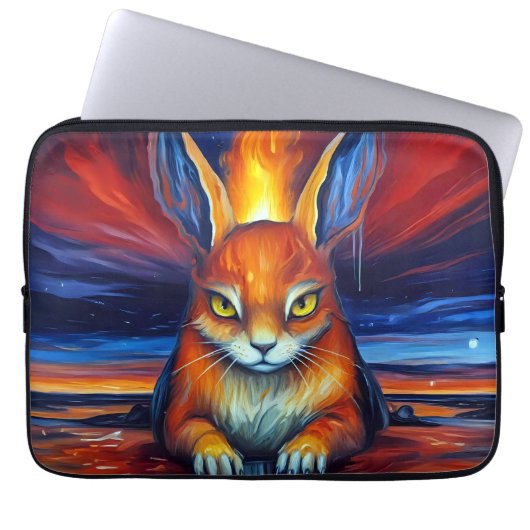 Angry Bunny Laptopschutzhülle (Vorderseite)