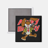 Angry Bunny Magnet 1 (Vorderseite/Rückseite)