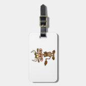 Angry Cartoon Bull Funny Grumpy Gepäckanhänger (Vorderseite vertikal)