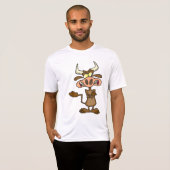 Angry Cartoon Bull Funny Grumpy T-Shirt (Vorne ganz)