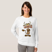 Angry Cartoon Bull Funny Grumpy T-Shirt (Vorne ganz)