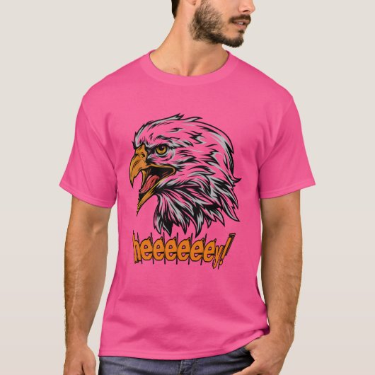Angry Cartoon Eagle Bird witzig T-Shirt (Vorderseite)