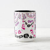 Angry Cartoon Eyes Krass Chic Geek Gamer Code Tass Zweifarbige Tasse (Mittel)