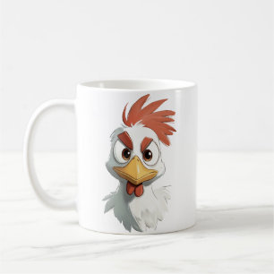 Angry Cartoon Hühnerkopf Kaffeetasse