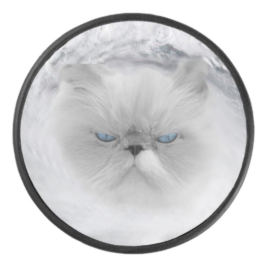 Angry Cat 5 Hurrikan Eishockey Puck (Vorderseite)