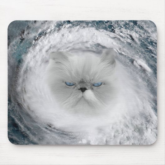 Angry Cat 5 Hurrikan Mousepad (Vorne)