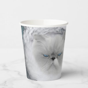 Angry Cat 5 Hurrikan Pappbecher
