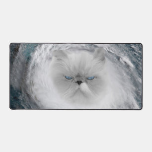Angry Cat 5 Hurrikan Schreibtischunterlage