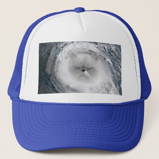 Angry Cat 5 Hurrikan Truckerkappe (Vorderseite)