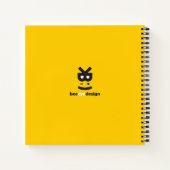 Angry Cat 8.5" x 8.5" SpiralNotebook Notizblock (Rückseite)