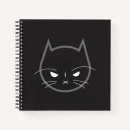 Angry Cat 8.5" x 8.5" SpiralNotebook Notizblock