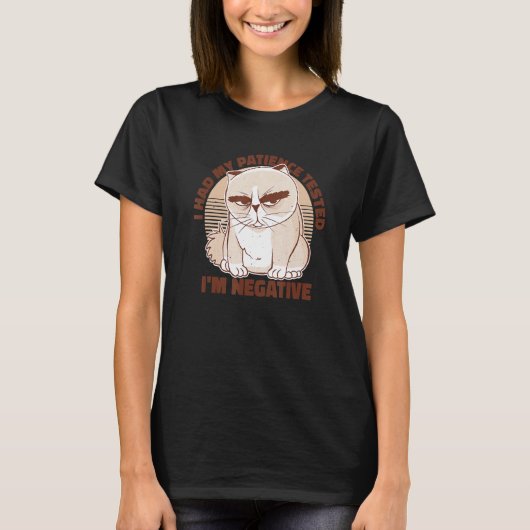 Angry Cat Bad Attitude Anxiety Stress Antisocial A T-Shirt (Vorderseite)