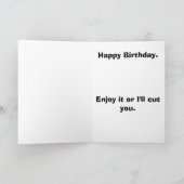 Angry Cat Birthday Card Karte (Innenseite)