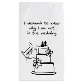 Angry Cat bricht die Hochzeit ab - Funny Gift Bag Kleine Geschenktüte (Rückseite)