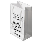 Angry Cat bricht die Hochzeit ab - Funny Gift Bag Kleine Geschenktüte (Vorderseite Schrägansicht)
