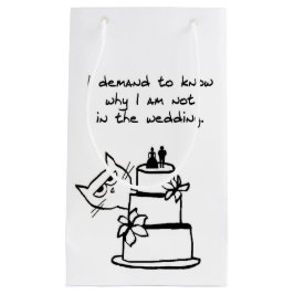 Angry Cat bricht die Hochzeit ab - Funny Gift Bag Kleine Geschenktüte
