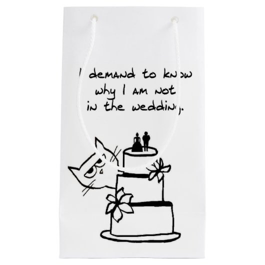 Angry Cat bricht die Hochzeit ab - Funny Gift Bag Kleine Geschenktüte (Vorderseite)