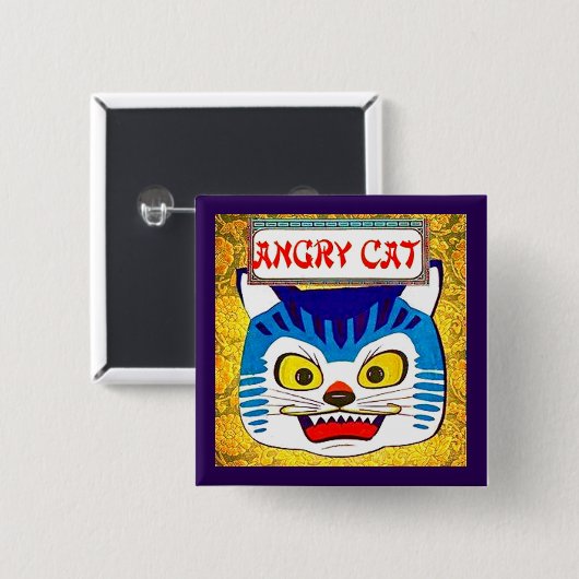 Angry Cat Button (Vorne & Hinten)