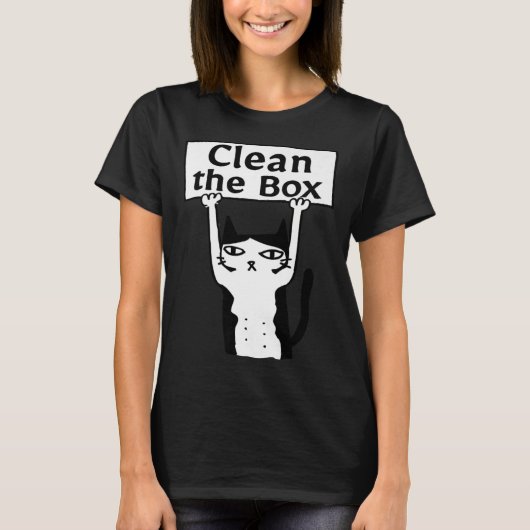 Angry Cat Clean The Box Kitten Adopt Forbidden Res T-Shirt (Vorderseite)
