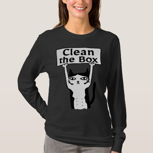 Angry Cat Clean The Box Kitten Adopt Forbidden Res T-Shirt (Vorderseite)