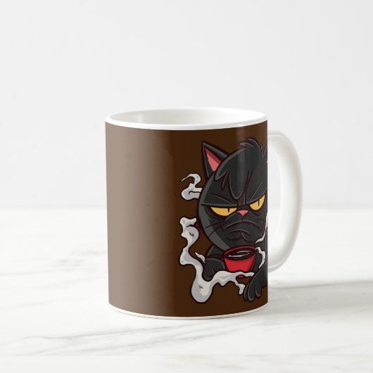 Angry Cat Coffee Kitten Mad  Kaffeetasse (VorderseiteRechts)